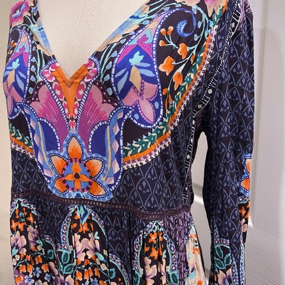 Johnny Was Saba Maxi Dress With Zipper Size XXL Bust 23” Length 59” Waist 21” - Picture 6 of 10